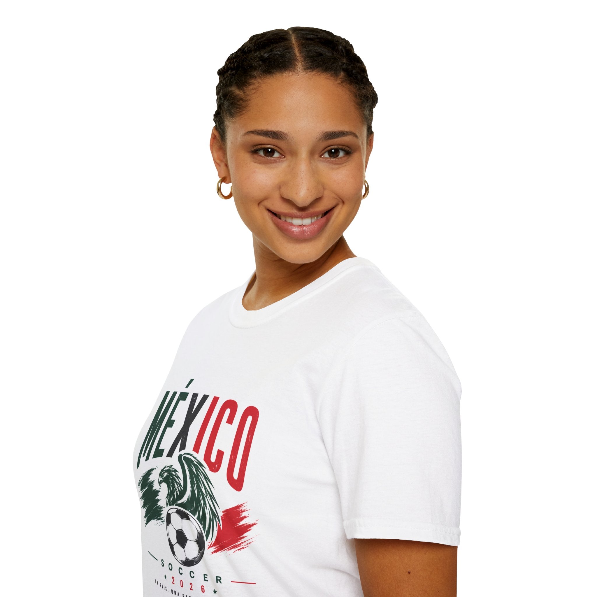 Mexico Soccer T-Shirt — MÉXICO Crest with Eagle & Soccer Ball (Patriotic Football Fan Tee)