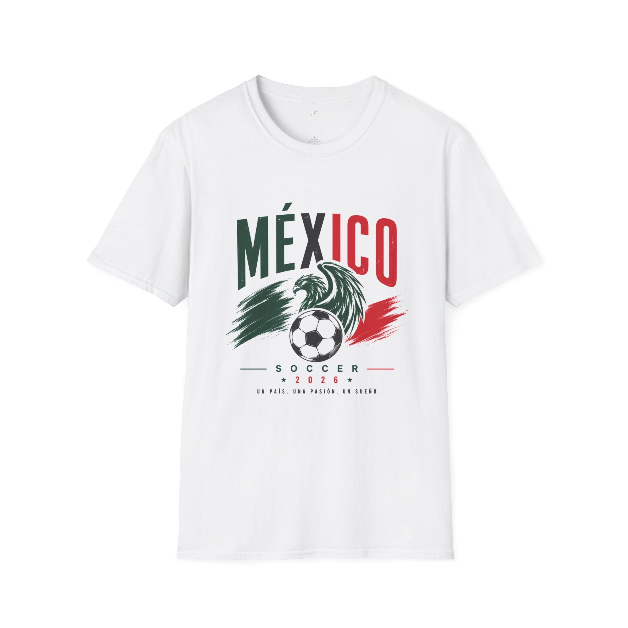 Mexico Soccer T-Shirt — MÉXICO Crest with Eagle & Soccer Ball (Patriotic Football Fan Tee)