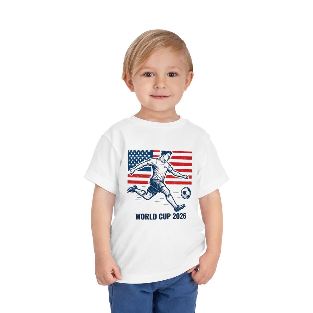 Toddler Soccer Tee — USA Flag World Cup 2026