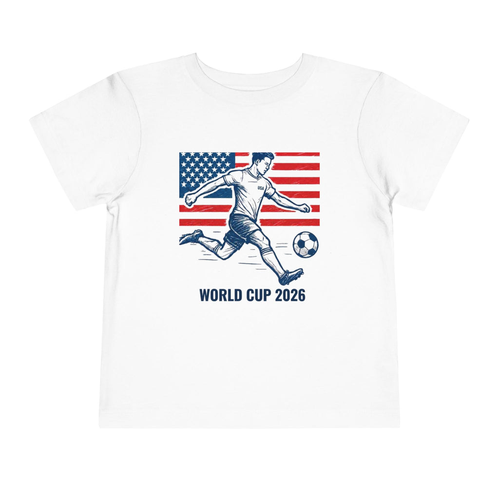 Toddler Soccer Tee — USA Flag World Cup 2026